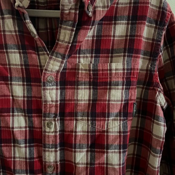 Eddie Bauer Red, Ivory & Burgundy Flannel - Picture 3 of 6